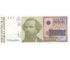 500 pesos 1988-90 Argentína